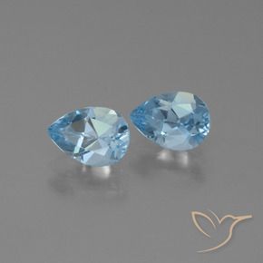 1.76 ct natürliche Himmerlblau Topas-Edelsteine, Birnenform, VVS-VS