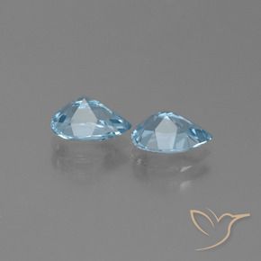 1.76 ct natürliche Himmerlblau Topas-Edelsteine, Birnenform, VVS-VS