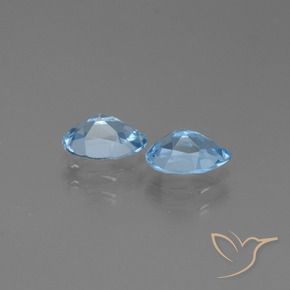 1.61 ct natürliche Himmerlblau Topas-Edelsteine, Birnenform, VS