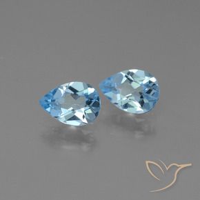 1.60 ct natürliche Himmerlblau Topas-Edelsteine, Birnenform, VS