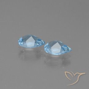 1.60 ct natürliche Himmerlblau Topas-Edelsteine, Birnenform, VS