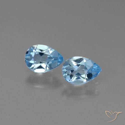 1.64ctw Natürlicher Himmerlblau Topas, Birnenform, VS