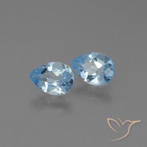 1.64 ct natürliche Himmerlblau Topas-Edelsteine, Birnenform, VS