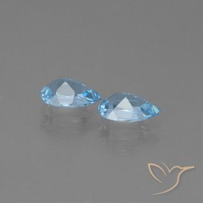 1.64 ct natürliche Himmerlblau Topas-Edelsteine, Birnenform, VS