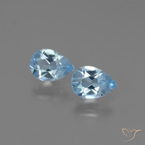 1.60ctw Natürlicher Himmerlblau Topas, Birnenform, VS