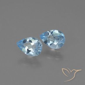 1.60 ct natürliche Himmerlblau Topas-Edelsteine, Birnenform, VS