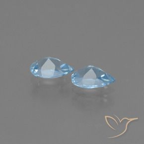 1.60 ct natürliche Himmerlblau Topas-Edelsteine, Birnenform, VS