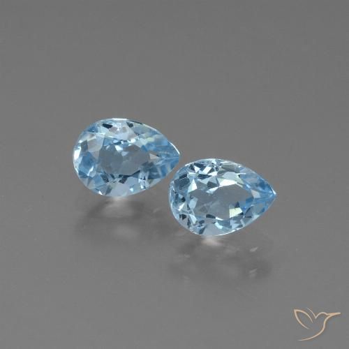 1.81ctw Natürlicher Himmerlblau Topas, Birnenform, VVS-VS