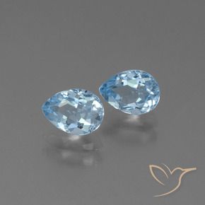 1.81 ct natürliche Himmerlblau Topas-Edelsteine, Birnenform, VVS-VS