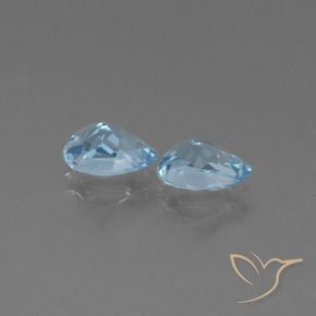 1.81 ct natürliche Himmerlblau Topas-Edelsteine, Birnenform, VVS-VS