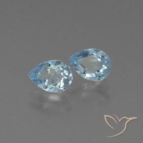 1.79 ct natürliche Himmerlblau Topas-Edelsteine, Birnenform, VVS