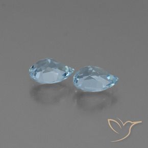 1.79 ct natürliche Himmerlblau Topas-Edelsteine, Birnenform, VVS