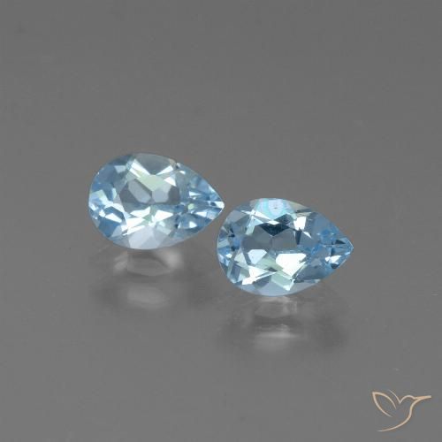 1.65ctw Natürlicher Himmerlblau Topas, Birnenform, VS