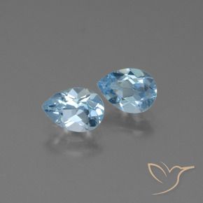 1.65 ct natürliche Himmerlblau Topas-Edelsteine, Birnenform, VS