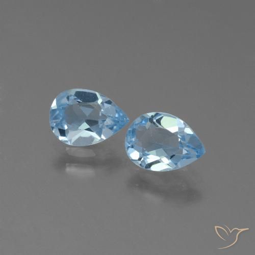 1.65ctw Natürlicher Himmerlblau Topas, Birnenform, VVS