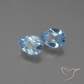 1.65 ct natürliche Himmerlblau Topas-Edelsteine, Birnenform, VVS