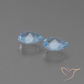 1.65 ct natürliche Himmerlblau Topas-Edelsteine, Birnenform, VVS