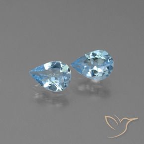1.27 ct natürliche Himmerlblau Topas-Edelsteine, Birnenform, VVS-VS