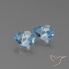 1.80 ct natürliche Himmerlblau Topas-Edelsteine, Birnenform, VVS