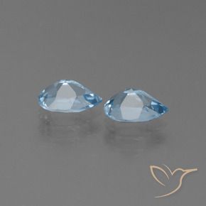 1.80 ct natürliche Himmerlblau Topas-Edelsteine, Birnenform, VVS