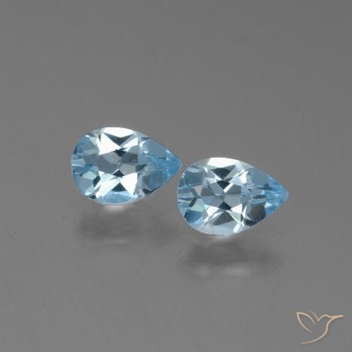 1.64ctw Natürlicher Himmerlblau Topas, Birnenform, VVS-VS