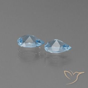 1.64 ct natürliche Himmerlblau Topas-Edelsteine, Birnenform, VVS-VS