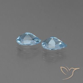 1.69 ct natürliche Himmerlblau Topas-Edelsteine, Birnenform, VS