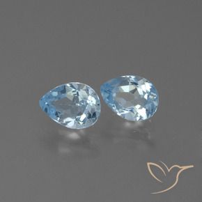 1.72 ct natürliche Himmerlblau Topas-Edelsteine, Birnenform, VS