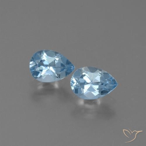 1.72ctw Natürlicher Himmerlblau Topas, Birnenform, VS