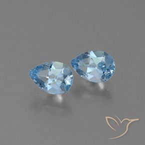 1.72 ct natürliche Himmerlblau Topas-Edelsteine, Birnenform, VS