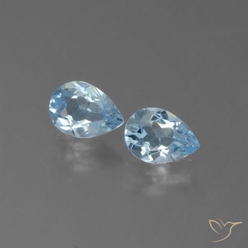 1.62ctw Natürlicher Himmerlblau Topas, Birnenform, VS, Photo A