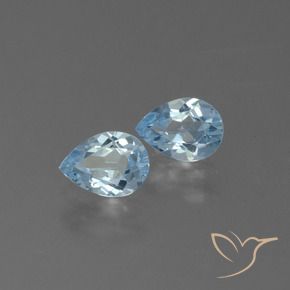 1.62 ct natürliche Himmerlblau Topas-Edelsteine, Birnenform, VS