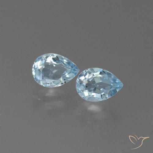 1.75ctw Natürlicher Himmerlblau Topas, Birnenform, VS