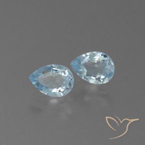 1.75 ct natürliche Himmerlblau Topas-Edelsteine, Birnenform, VS