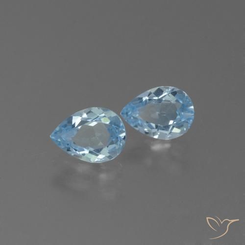 1.68 ct natürliche Himmerlblau Topas-Edelsteine, Birnenform, VS