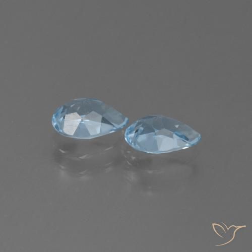1.68 ct natürliche Himmerlblau Topas-Edelsteine, Birnenform, VS