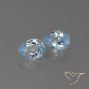 1.63 ct natürliche Himmerlblau Topas-Edelsteine, Birnenform, VS