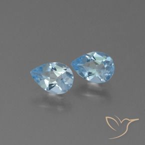 1.55 ct natürliche Swiss Blue Topas-Edelsteine, Birnenform, VS