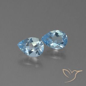 1.64 ct natürliche Himmerlblau Topas-Edelsteine, Birnenform, VS