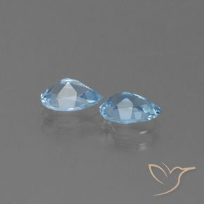 1.64 ct natürliche Himmerlblau Topas-Edelsteine, Birnenform, VS