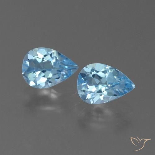 1.48ctw Natürlicher Swiss Blue Topas, Birnenform, VVS-VS, Photo A