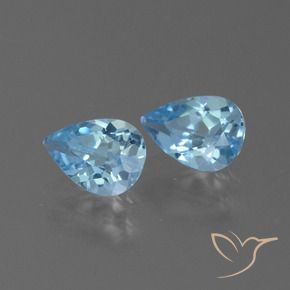 1.48 ct natürliche Swiss Blue Topas-Edelsteine, Birnenform, VVS-VS