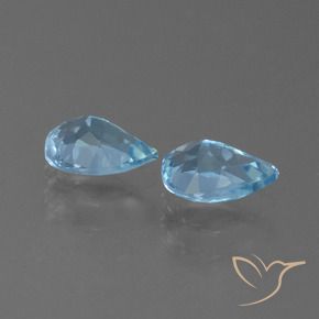 1.48 ct natürliche Swiss Blue Topas-Edelsteine, Birnenform, VVS-VS