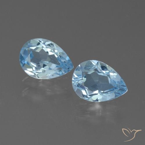 1.72ctw Natürlicher Himmerlblau Topas, Birnenform, VVS-VS