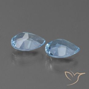 1.72 ct natürliche Himmerlblau Topas-Edelsteine, Birnenform, VVS-VS