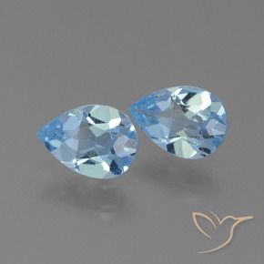 1.44 ct natürliche Swiss Blue Topas-Edelsteine, Birnenform, VS