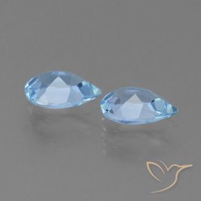 1.44 ct natürliche Swiss Blue Topas-Edelsteine, Birnenform, VS