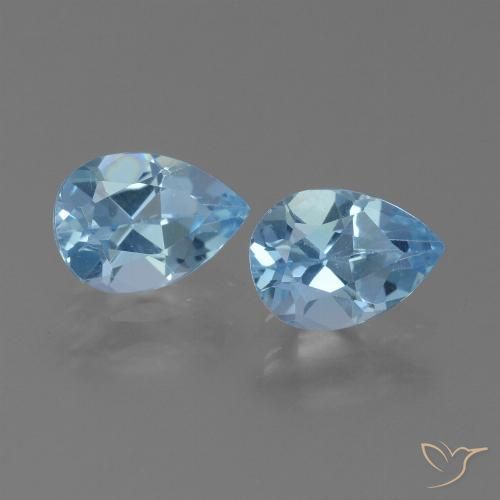 1.77ctw Natürlicher Swiss Blue Topas, Birnenform, VVS-VS