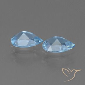 1.54 ct natürliche Swiss Blue Topas-Edelsteine, Birnenform, VS