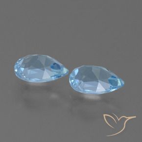 1.57 ct natürliche Himmerlblau Topas-Edelsteine, Birnenform, VVS-VS